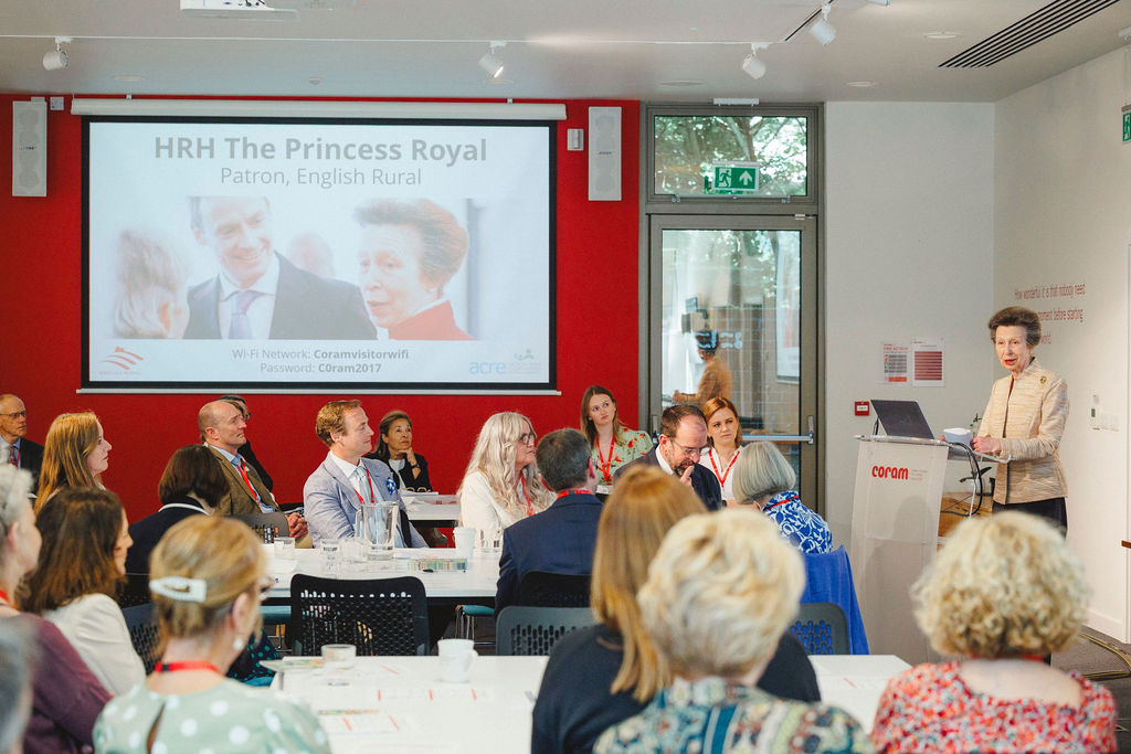 HRH The Princess Royal speaking to delegates at a conference