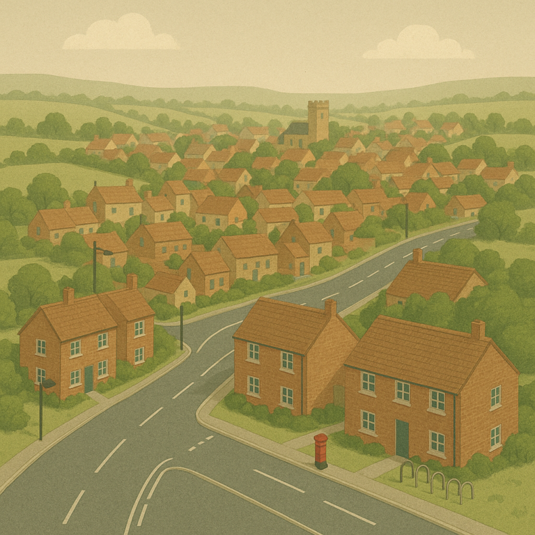 Rural village scene