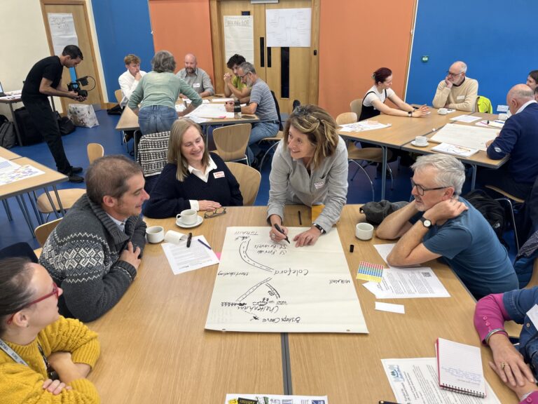 Participants at a Rural Climathon discuss climate change solutions